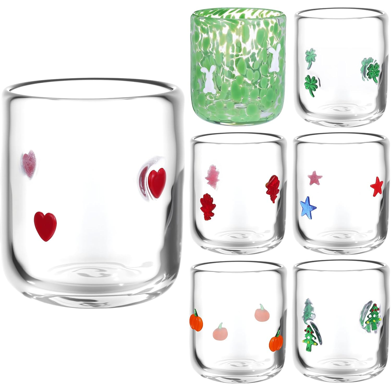 14oz Stemless Wine Drinking Juice Glass Cup for Valentine Party