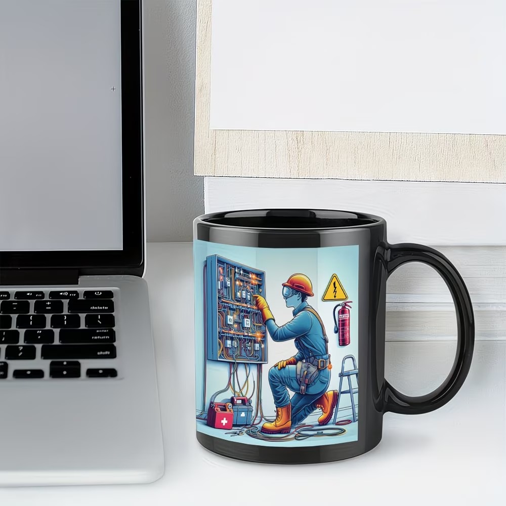 Electrician-Themed Coffee Mug Cup