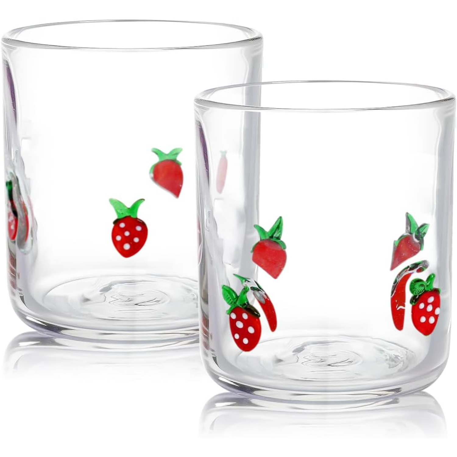 2 Pack Icon Juice Glass Old Fashioned Transparent Cup