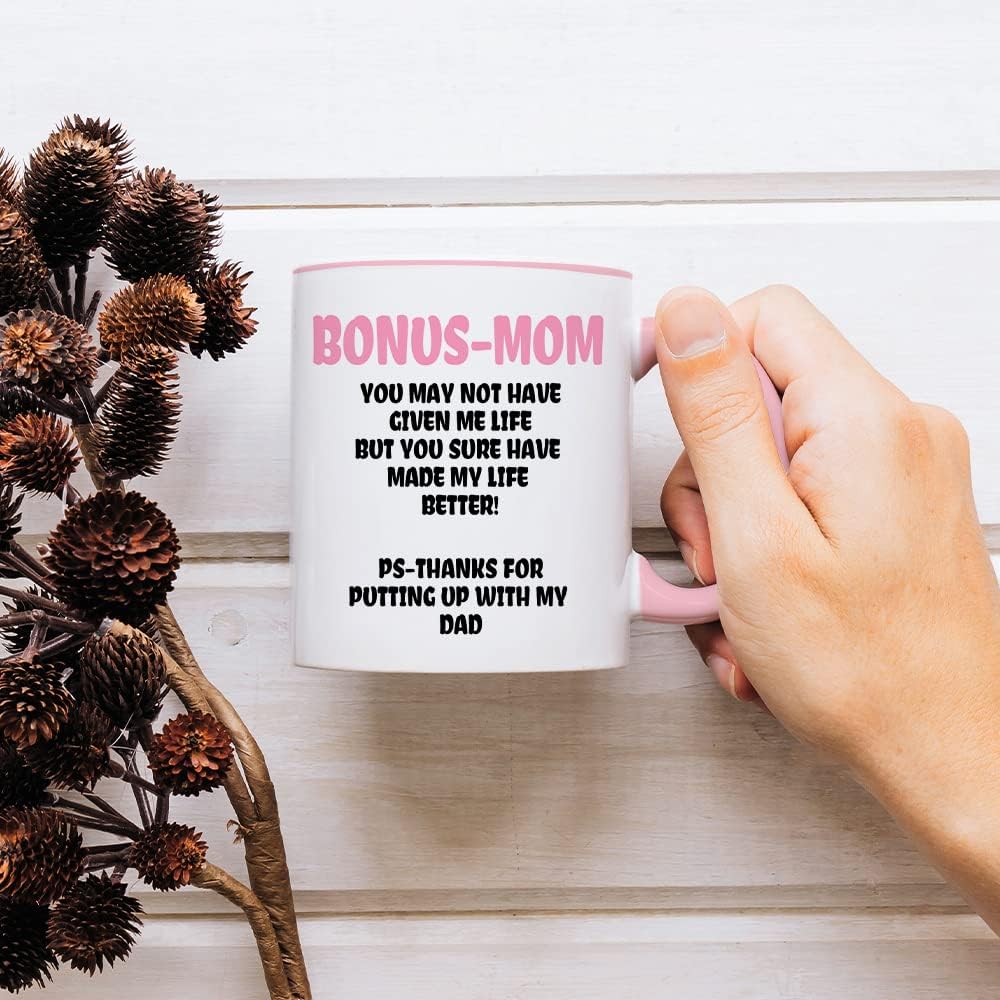Funny Coffee Mug Gifts for Step Mom from Daughter Son Stepdaughter