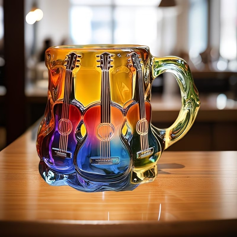 Recently Crafted Mugs Featuring Painted Guitars