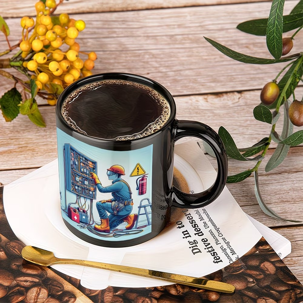 Electrician-Themed Coffee Mug Cup