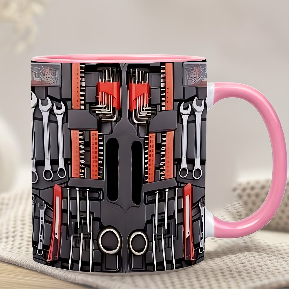 Ceramic Coffee Mug 1pc 11oz Coffee Cup, Tool kit organization