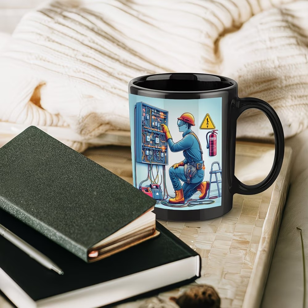 Electrician-Themed Coffee Mug Cup