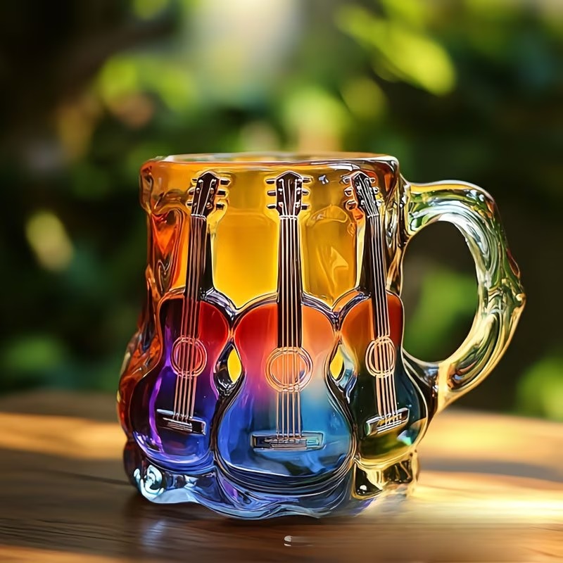 Recently Crafted Mugs Featuring Painted Guitars