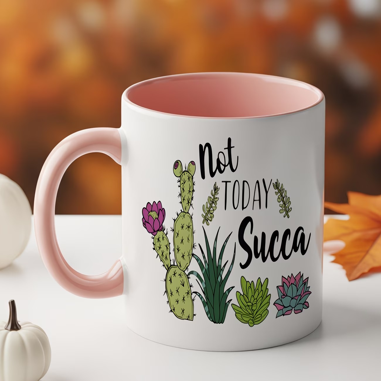 Cactus Garden Botanical Style Green And Pink Patterns