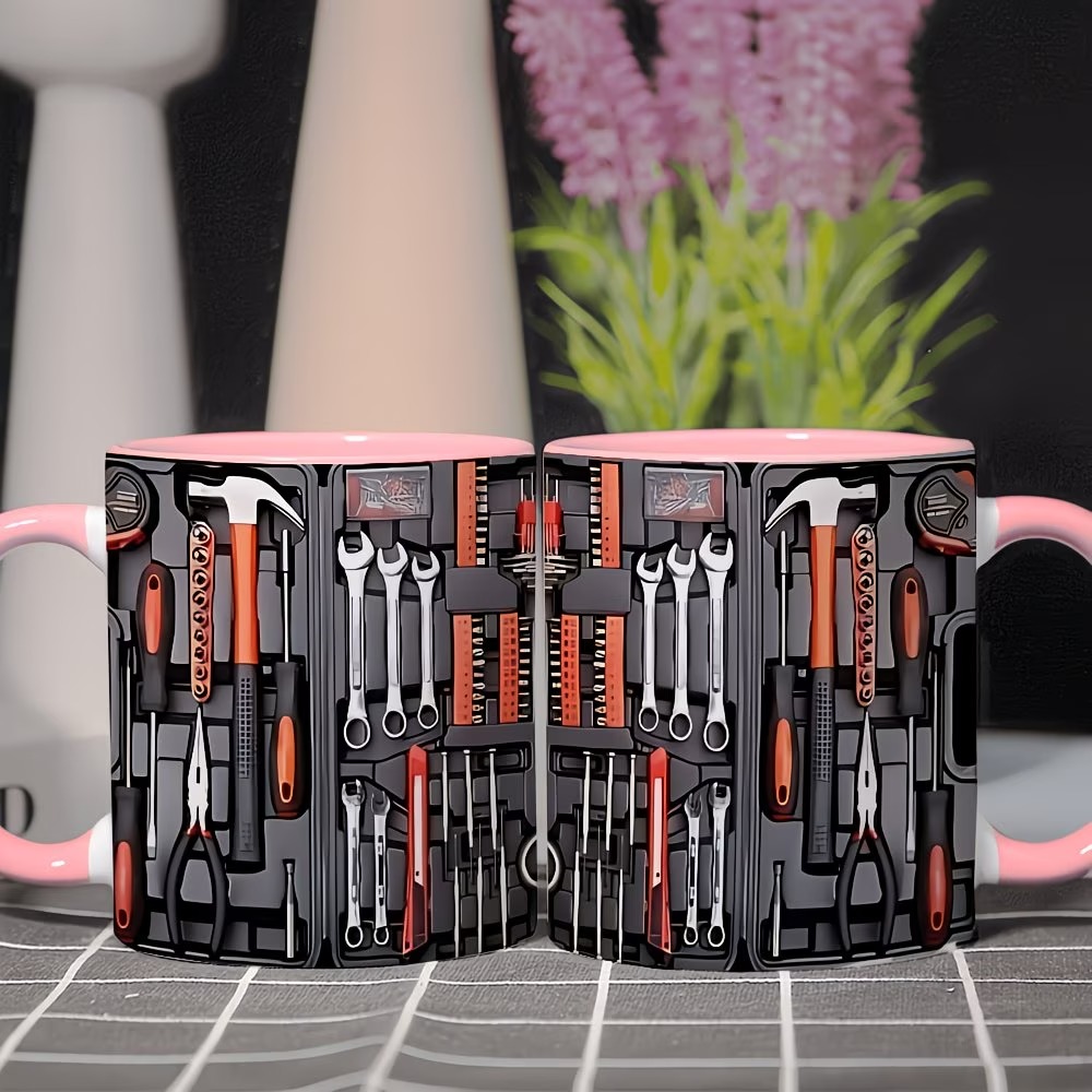 Ceramic Coffee Mug 1pc 11oz Coffee Cup, Tool kit organization