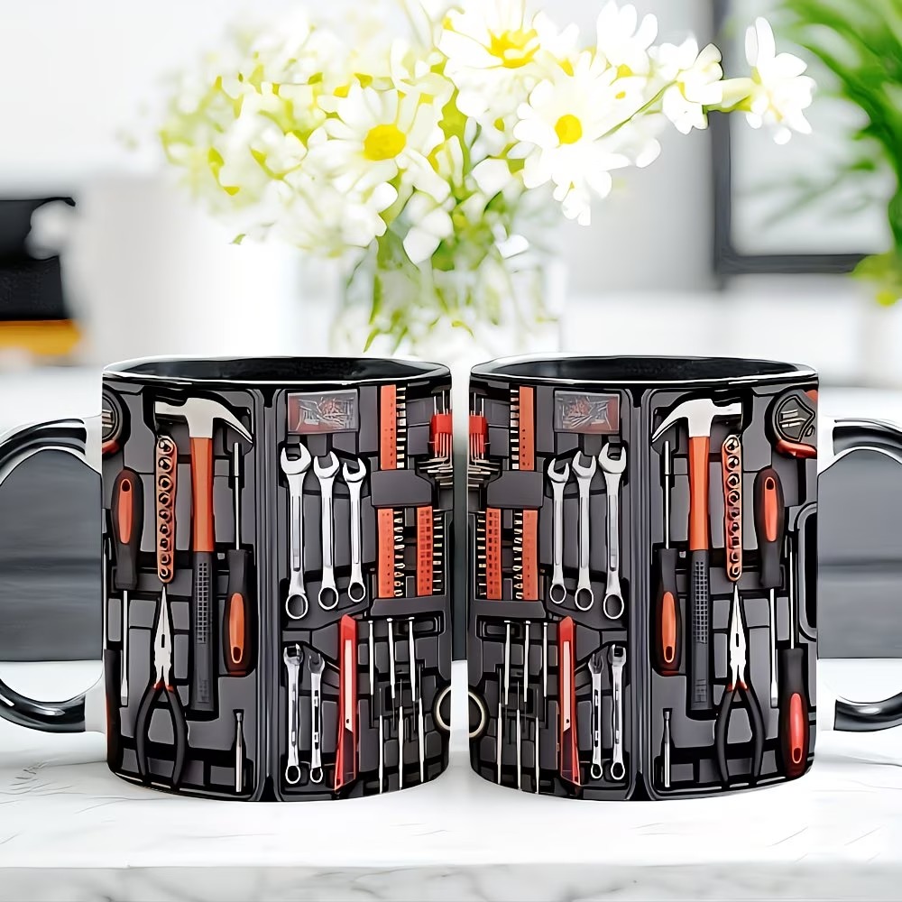 Ceramic Coffee Mug 1pc 11oz Coffee Cup, Tool kit organization