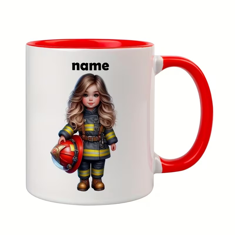 Firefighter-Themed Ceramic Coffee/Mug