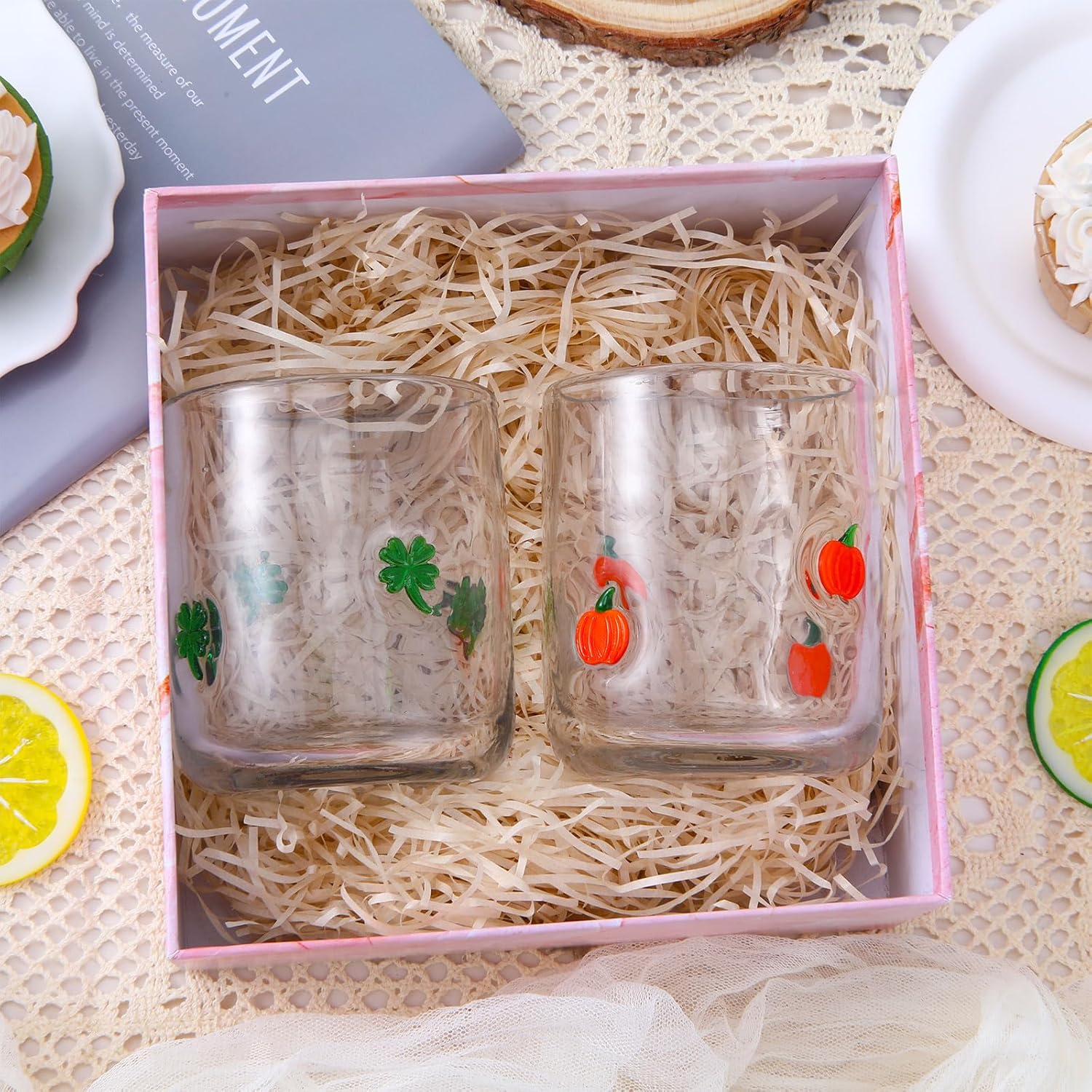 14oz Stemless Wine Drinking Juice Glass Cup for Valentine Party