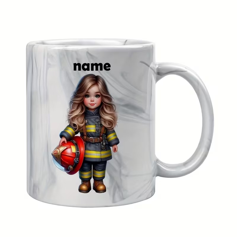 Firefighter-Themed Ceramic Coffee/Mug