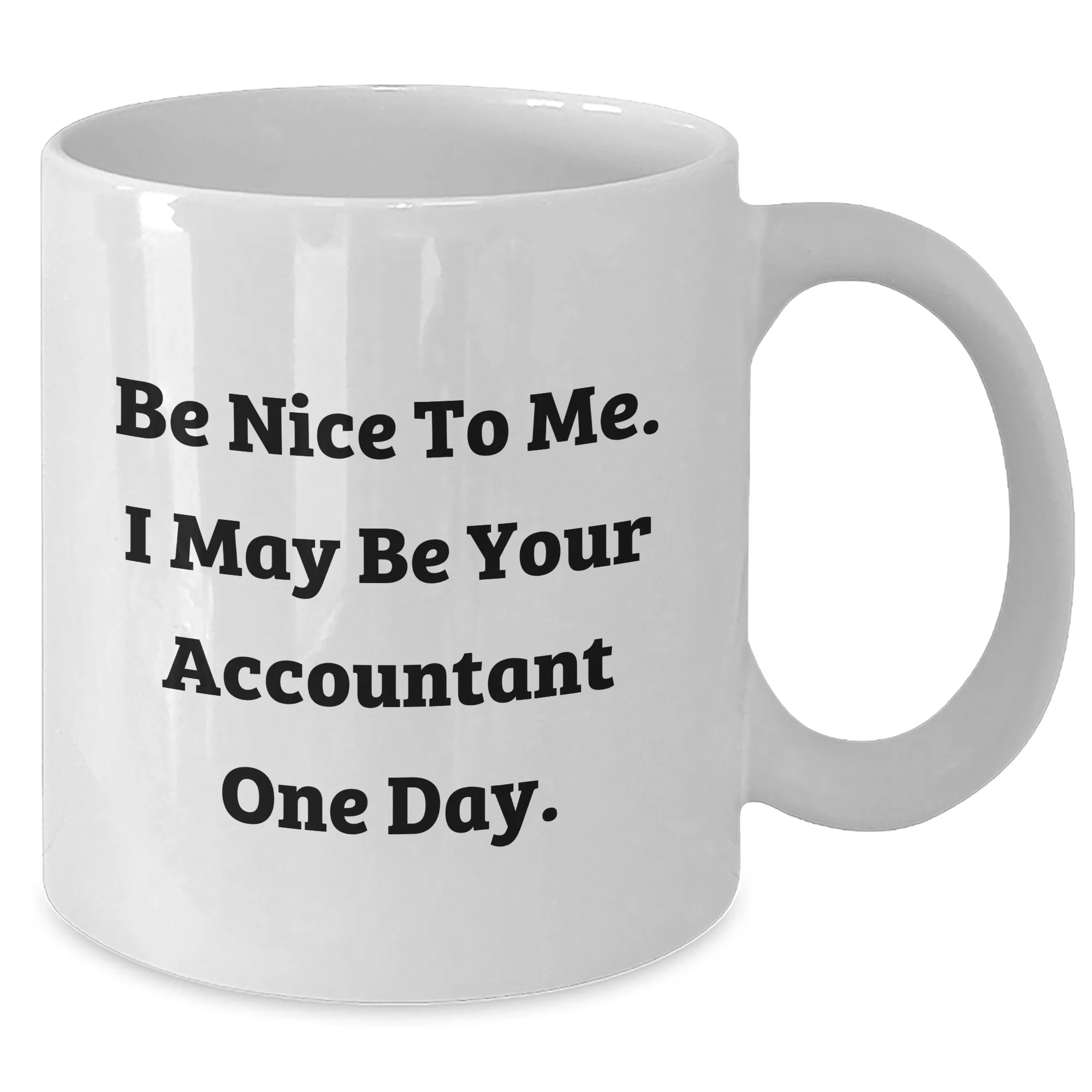 "Be Nice To Me I May Be Your Accountant One Day" Printed Mug