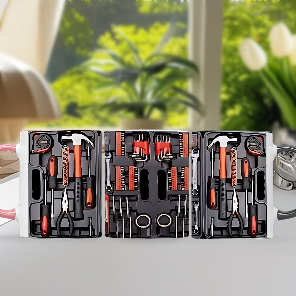 Ceramic Coffee Mug 1pc 11oz Coffee Cup, Tool kit organization