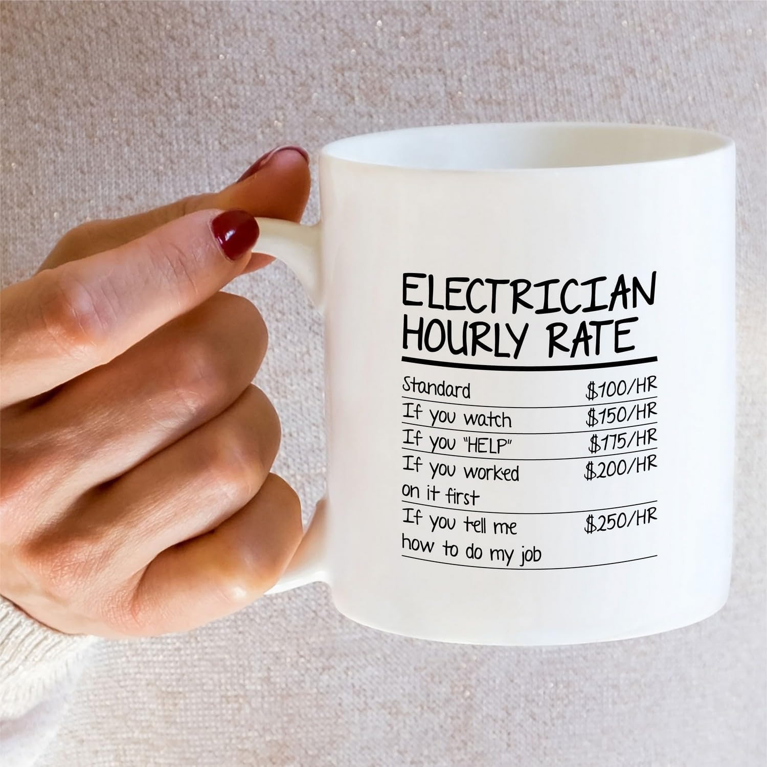 Technician Hourly Rate 11 Oz Ceramic Coffee Mugs