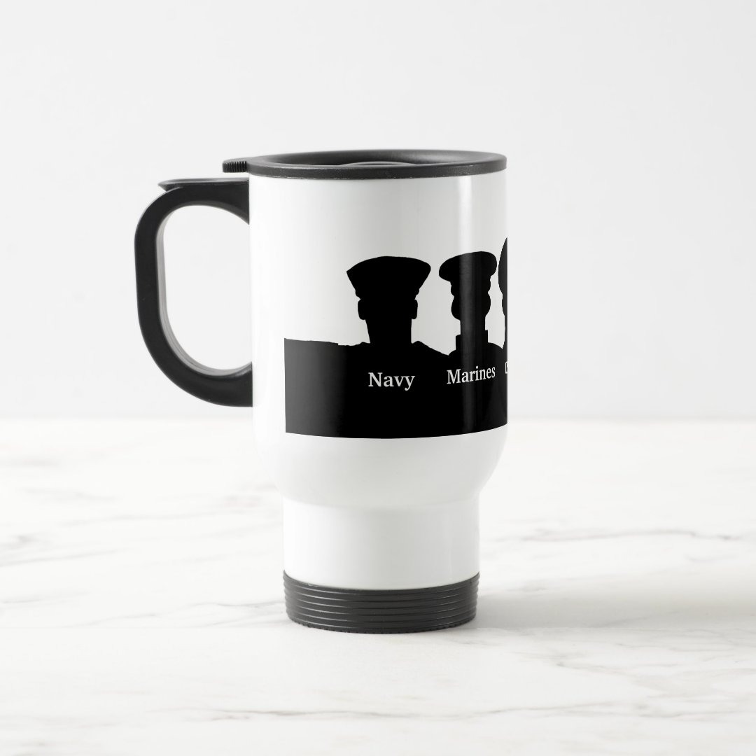 U.S. Military Branches Silhouettes Mug