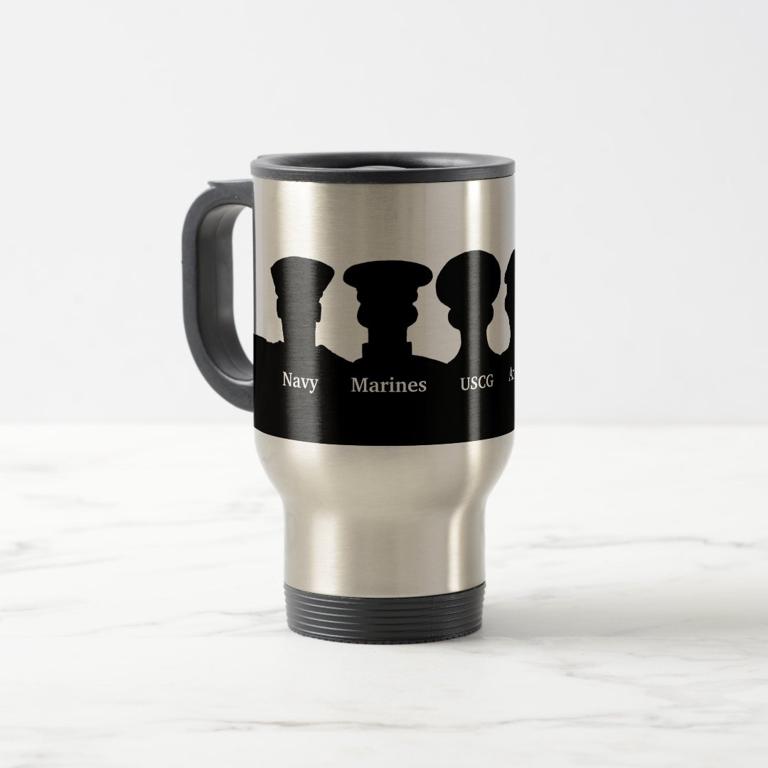 U.S. Military Branches Silhouettes Mug