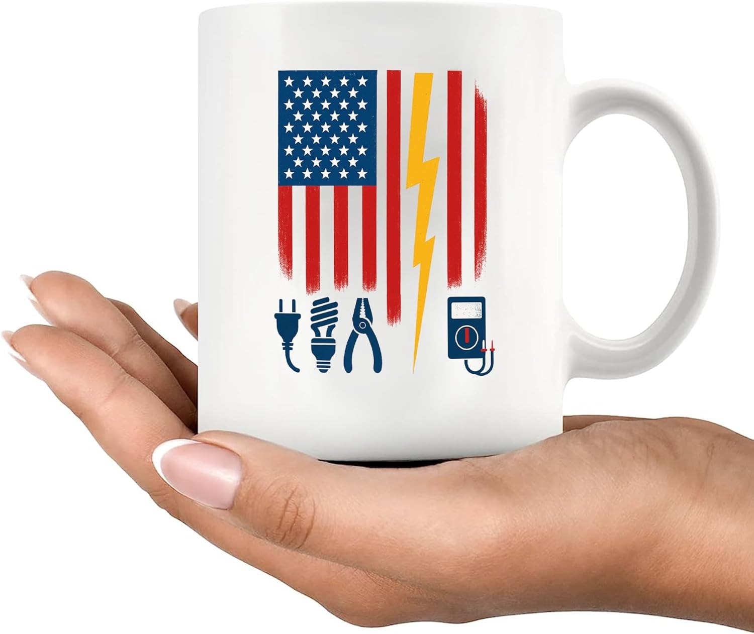 Electrician US Flag Tools For Electricians Gifts Electrical Engineer