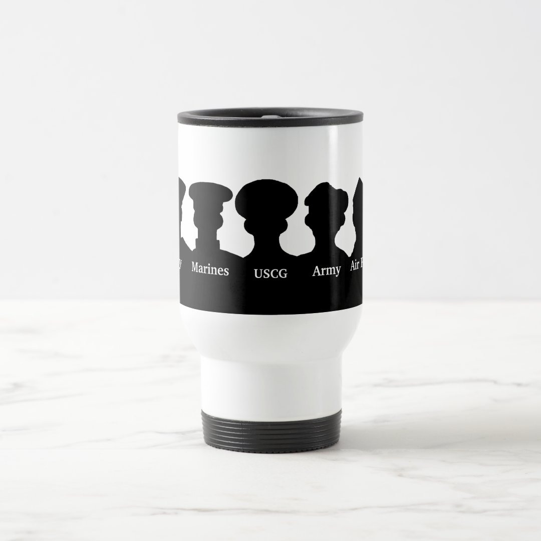 U.S. Military Branches Silhouettes Mug
