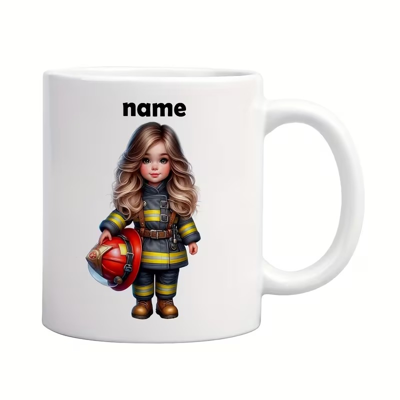 Firefighter-Themed Ceramic Coffee/Mug