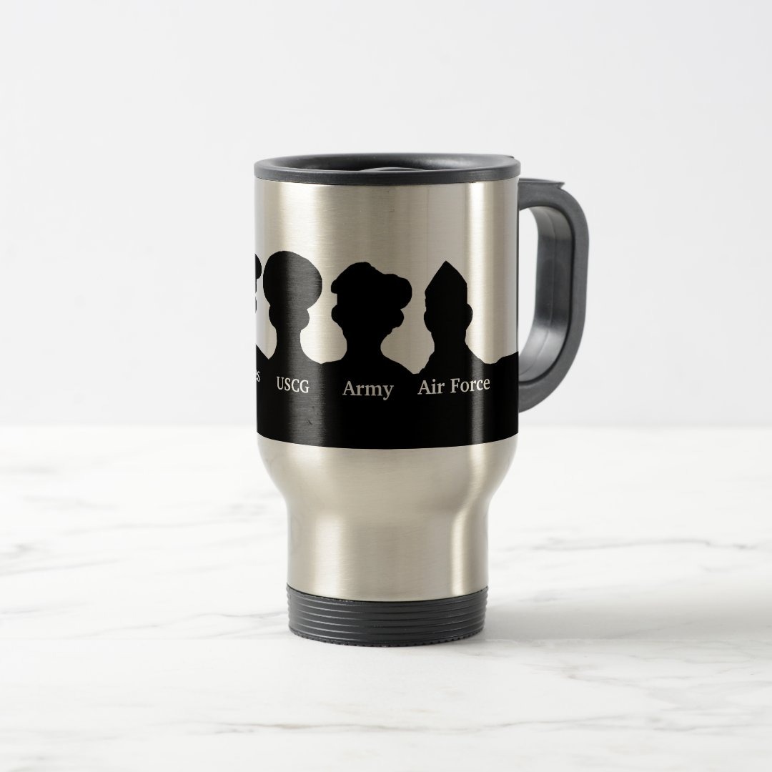 U.S. Military Branches Silhouettes Mug