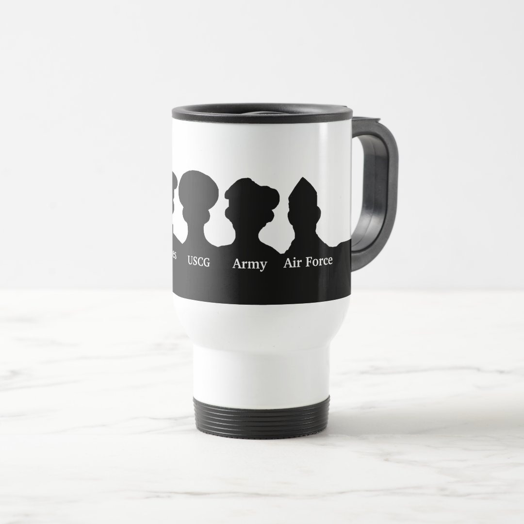U.S. Military Branches Silhouettes Mug