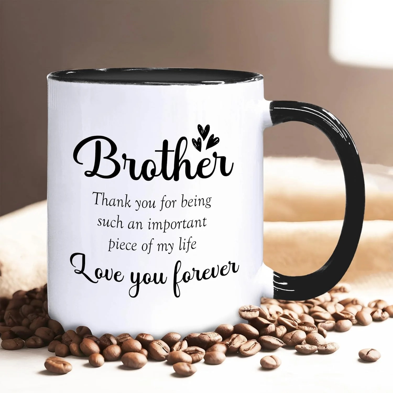 Thank You Forever Quote Printed Coffee Mug For Brother