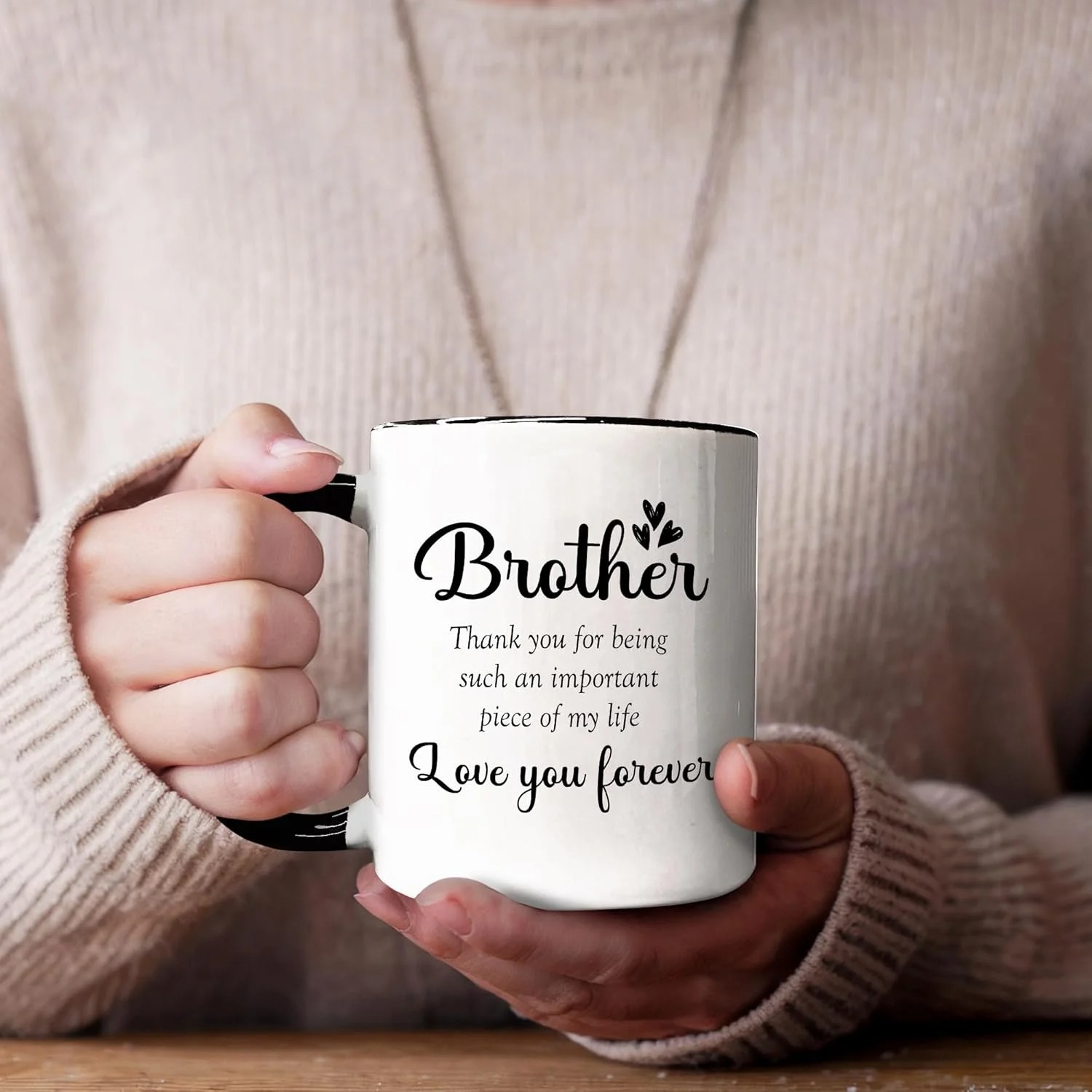 Thank You Forever Quote Printed Coffee Mug For Brother