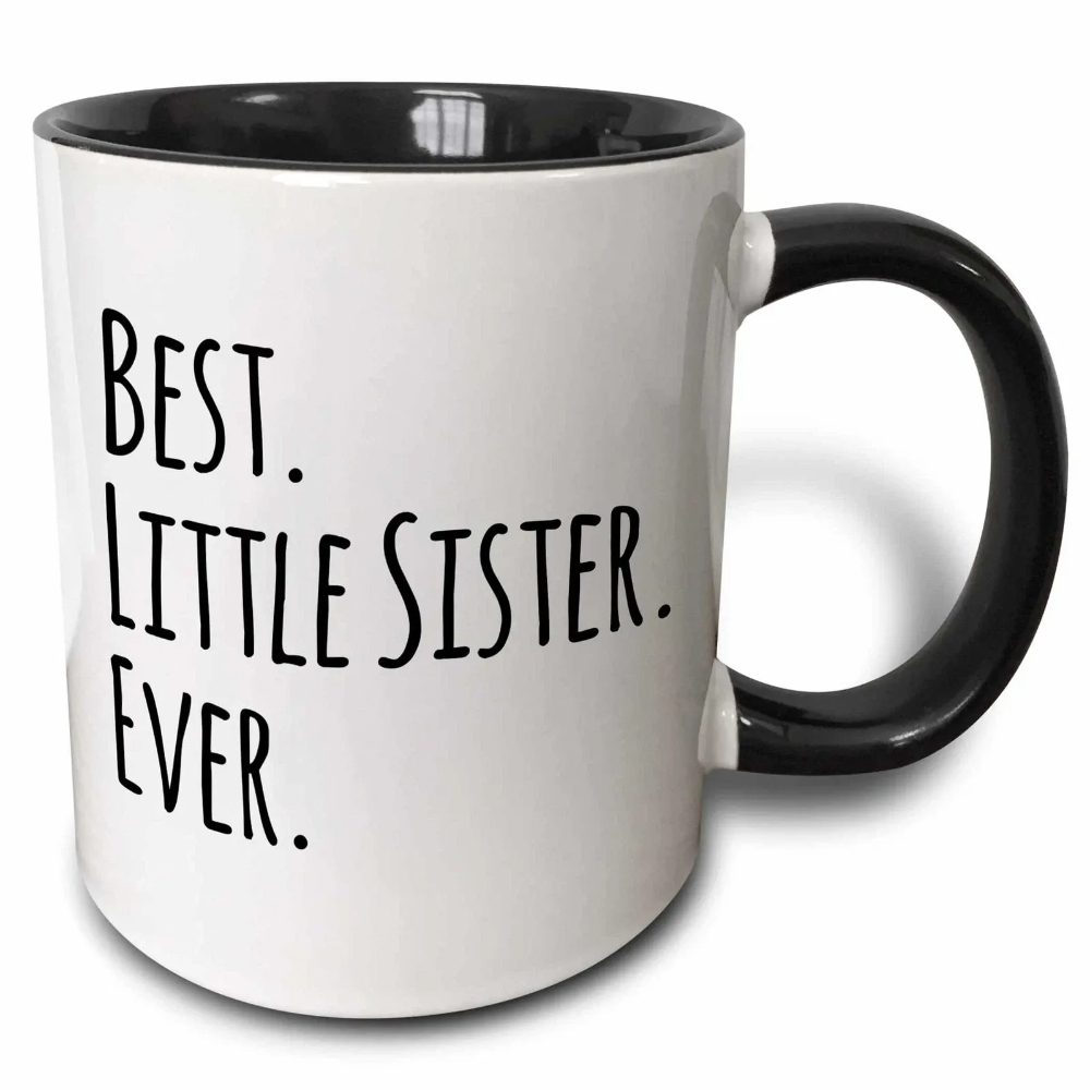 3dRose Best Little Sister Ever - Gifts for younger and youngest siblings 