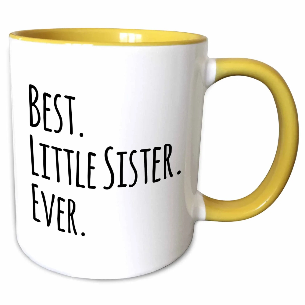 3dRose Best Little Sister Ever - Gifts for younger and youngest siblings 