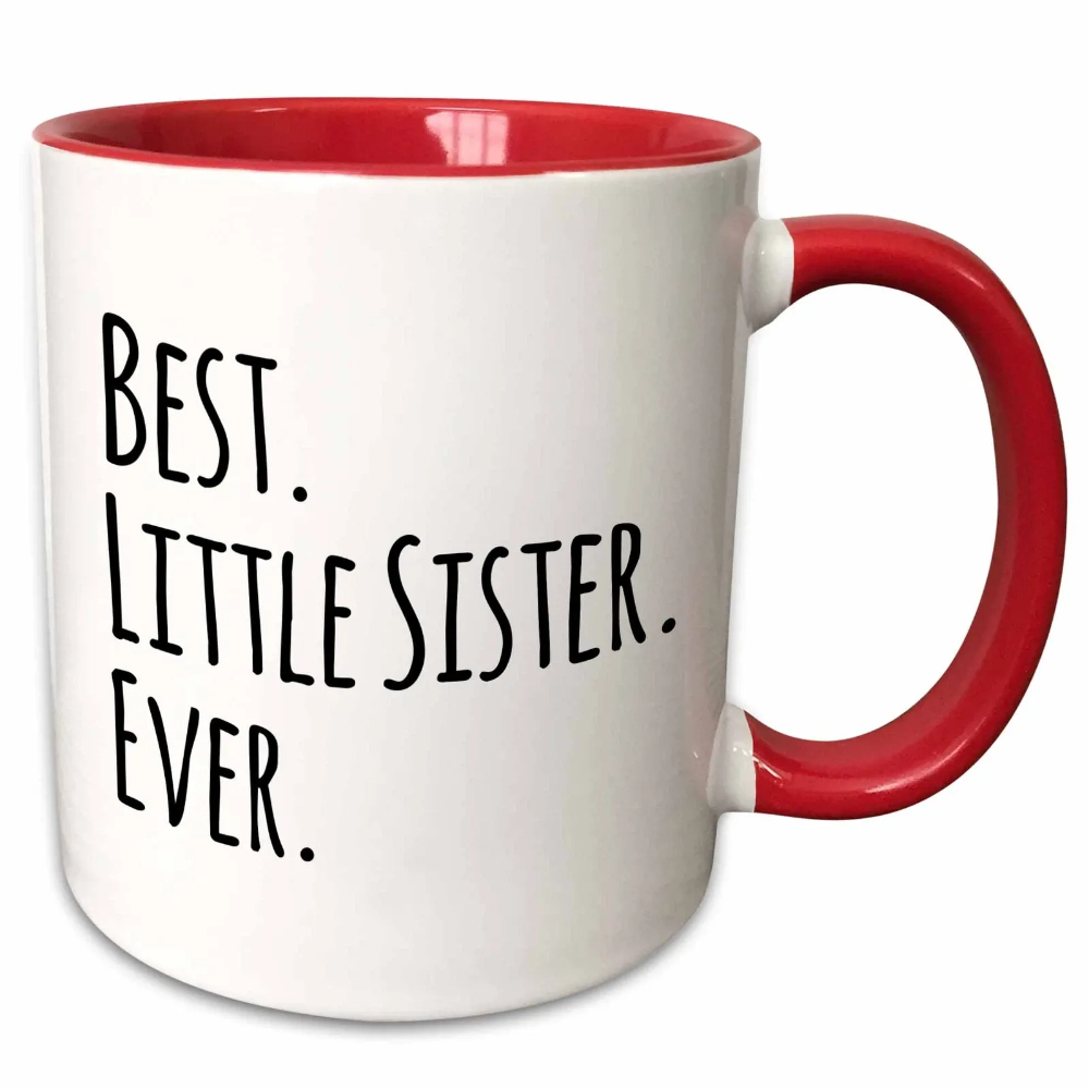 3dRose Best Little Sister Ever - Gifts for younger and youngest siblings 