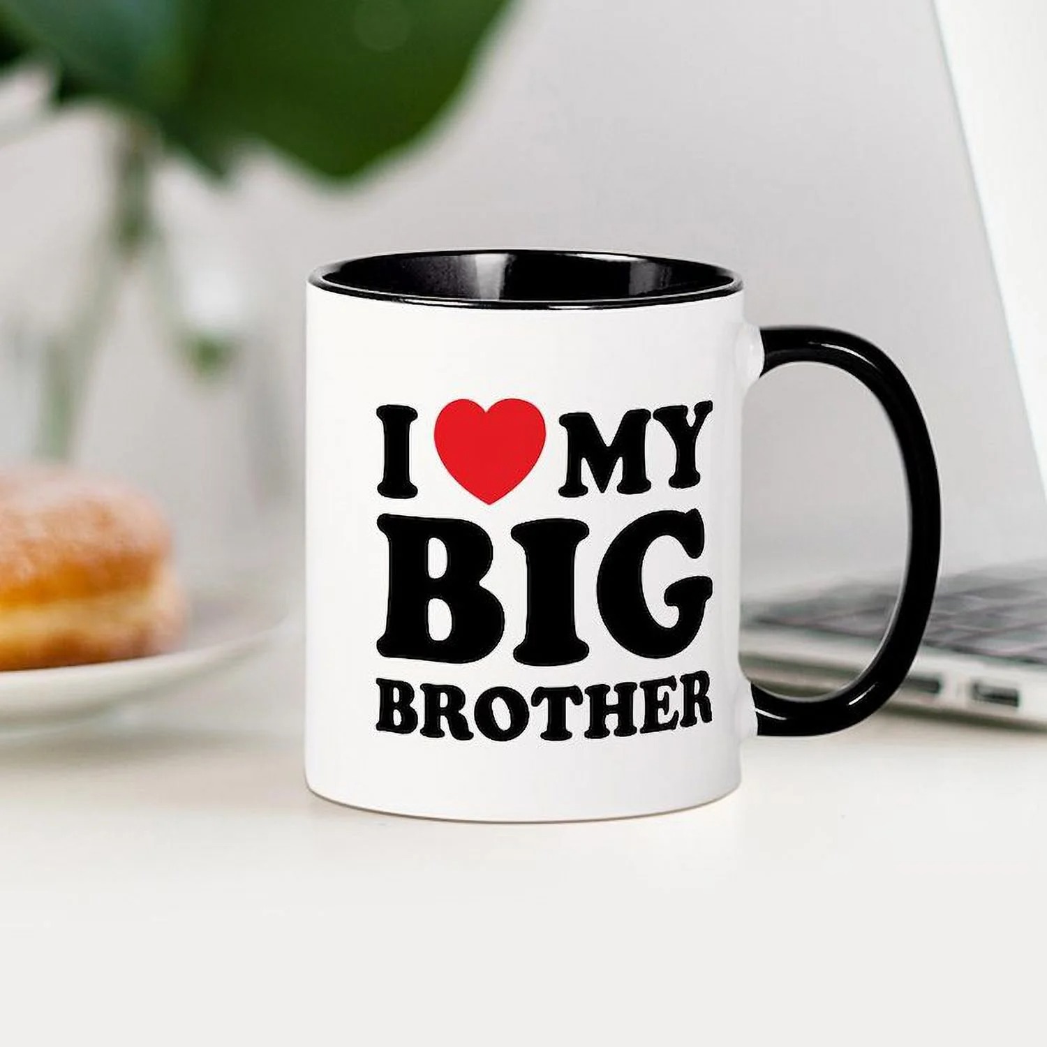 Message Printed Ceramic Coffee Mug For Brother