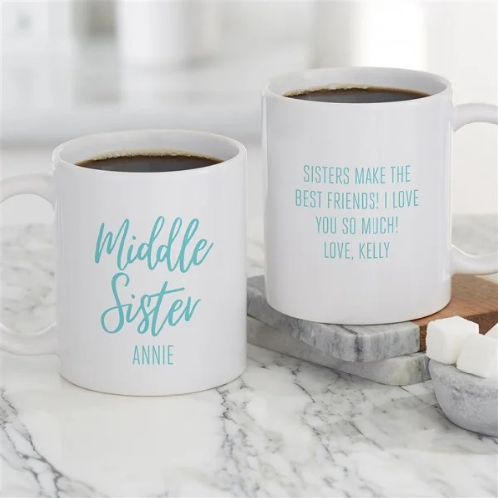 Sisters Forever Personalized Coffee Mugs