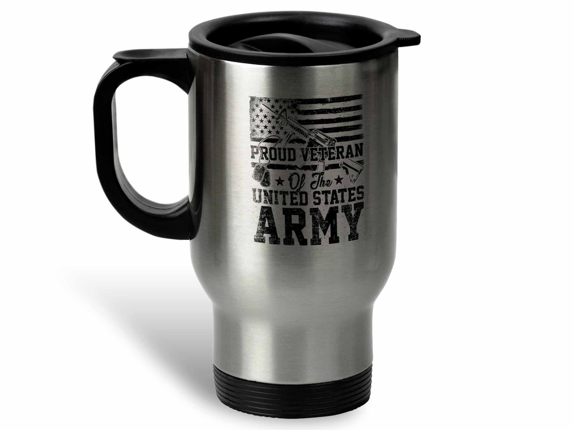 14oz Proud Army Veteran Coffee Mug With Lid
