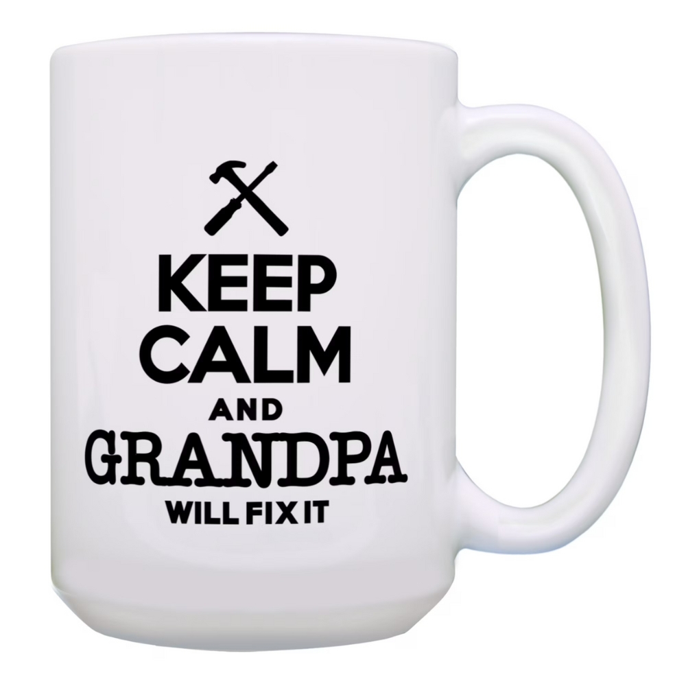 Grandpa Gifts for Men Keep Calm and Grandpa Will Fix It Grandpa