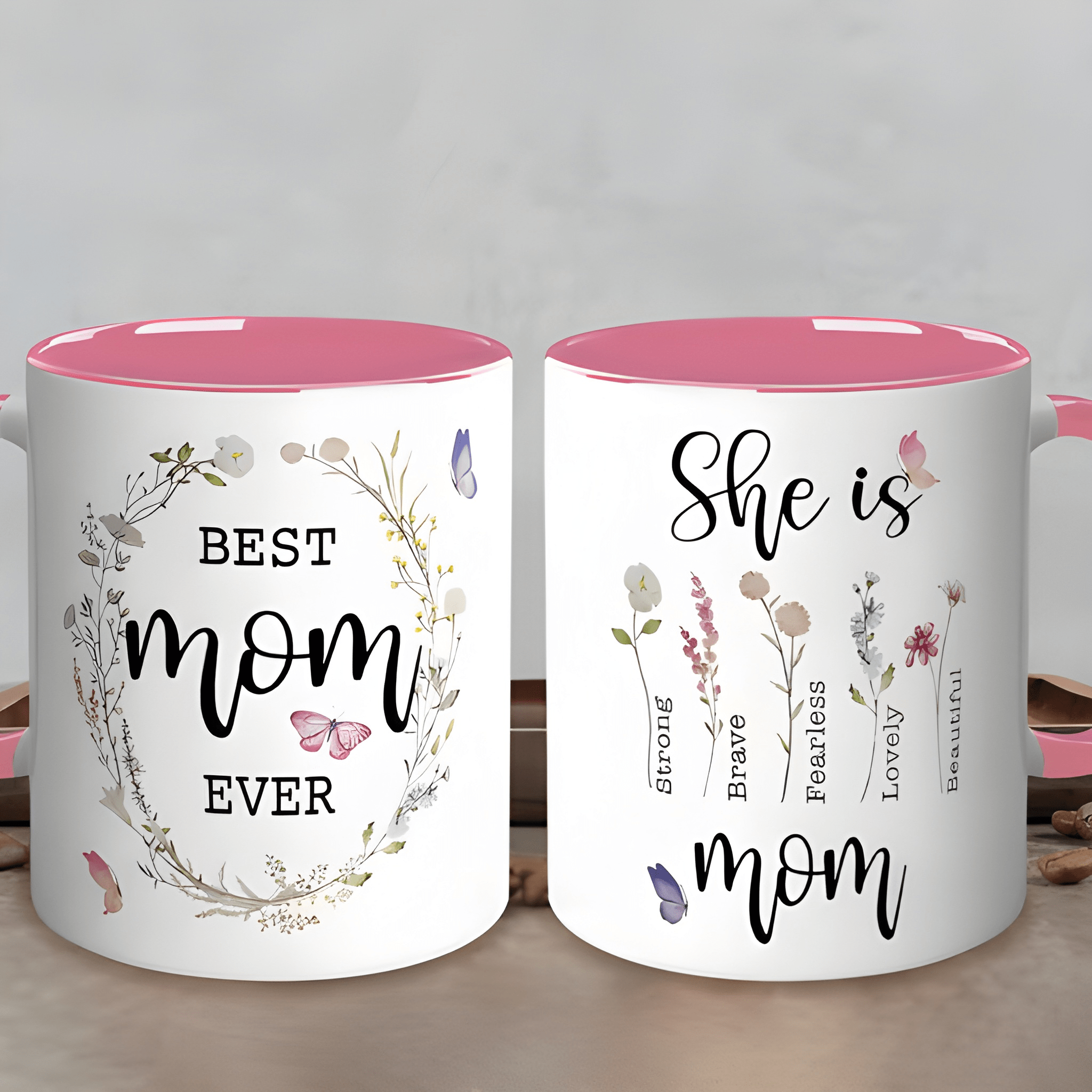 1 Piece 11Oz Ceramic Coffee Mug Best Mom Ever Floral Mothers Day Cup