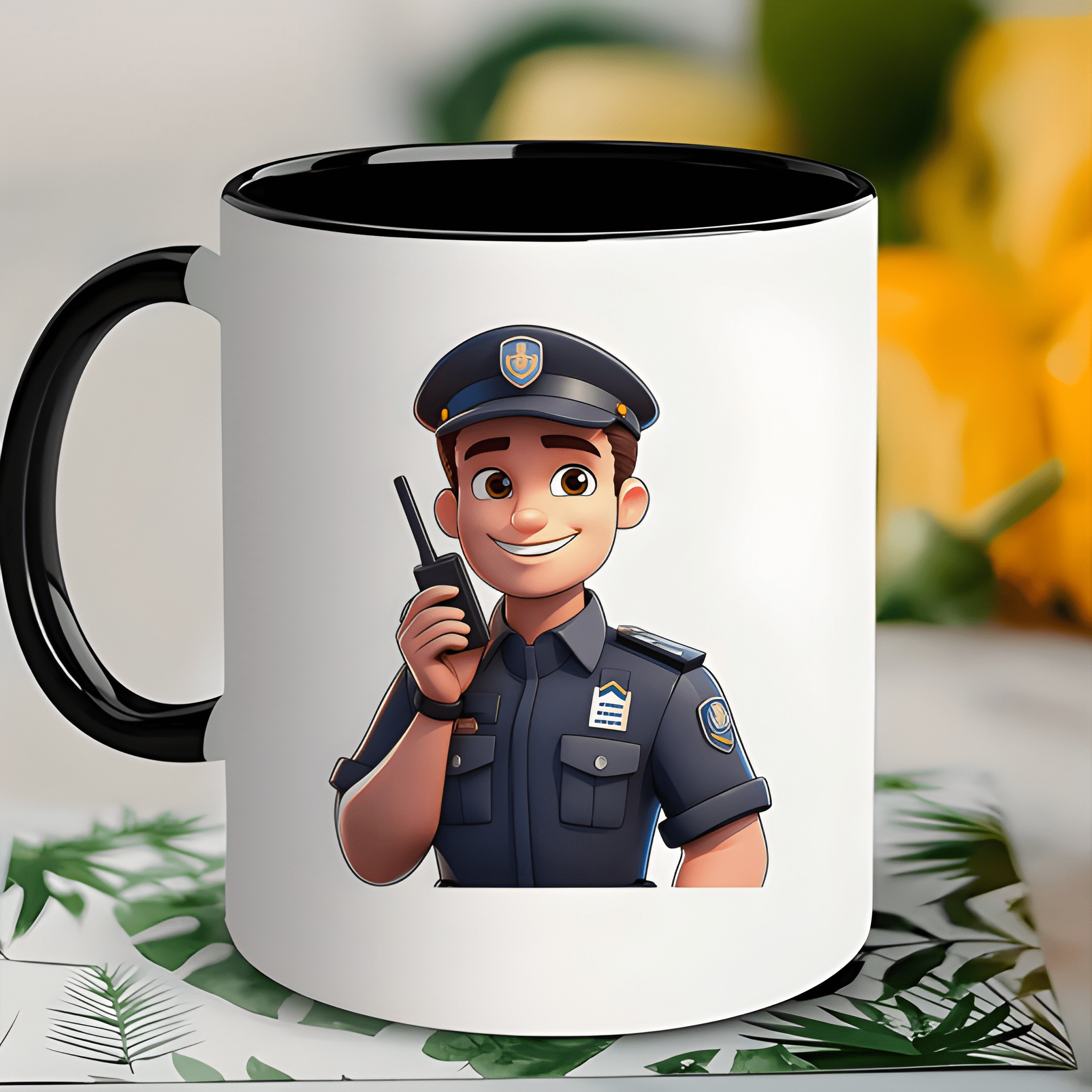 Classic Ceramic Police Officer Coffee Mug
