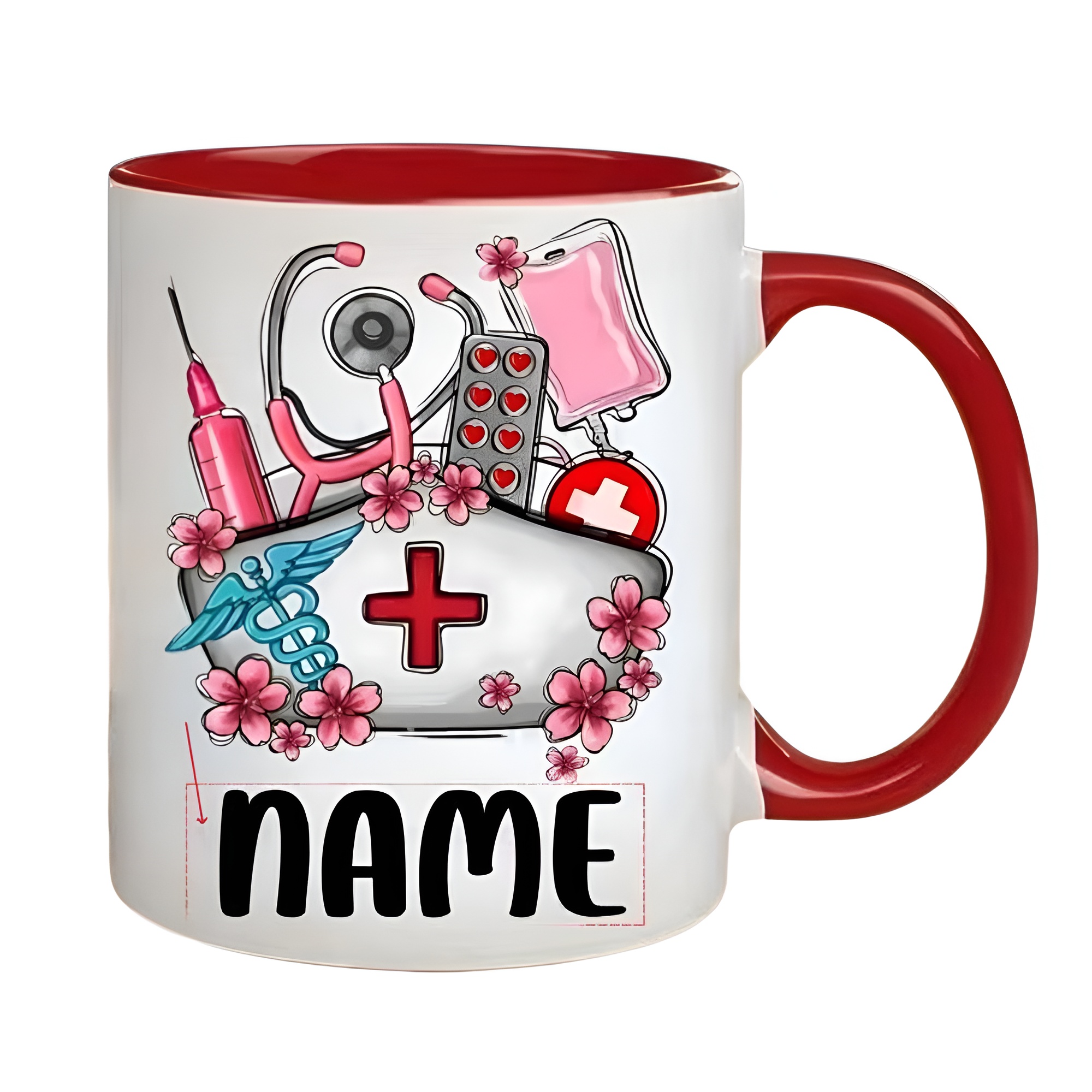 Double Sided Healthcare Themed Custom Coffee Mug