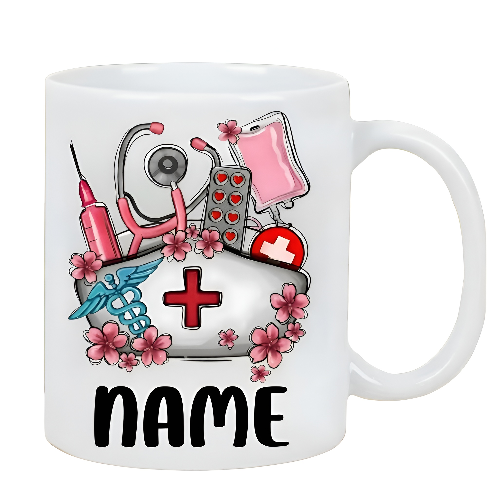 Double Sided Healthcare Themed Custom Coffee Mug