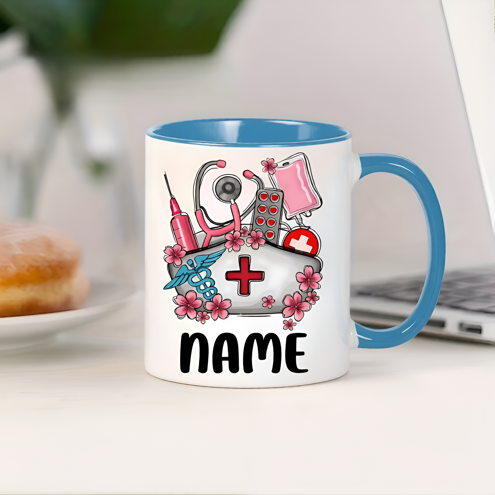 Double Sided Healthcare Themed Custom Coffee Mug