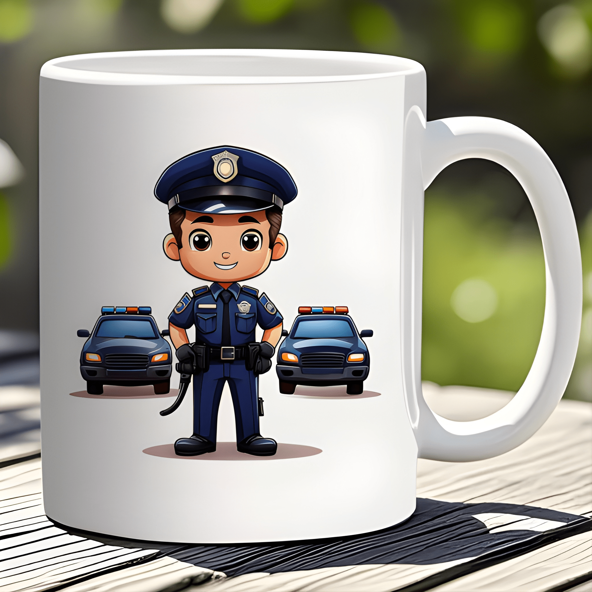 Ceramic Cartoon Police Officer Coffee Mug