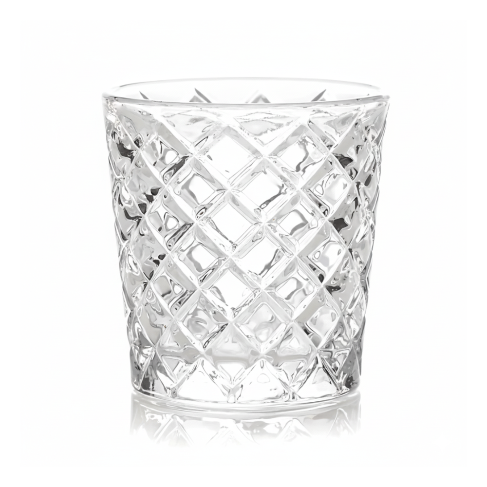 Diamond Pattern Glass Tumblers