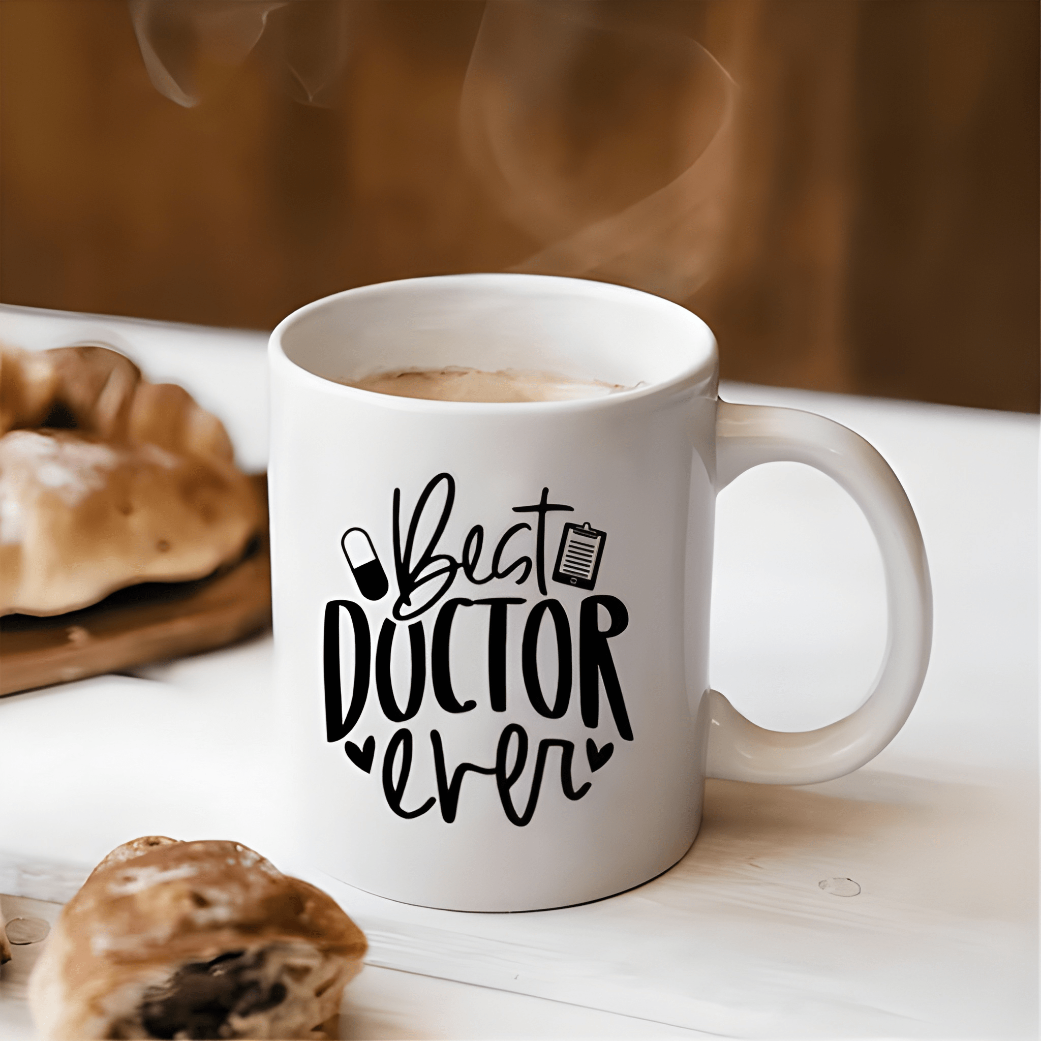 11 oz Ceramic Best Doctor Ever Coffee Mug Medical Theme Drinkware
