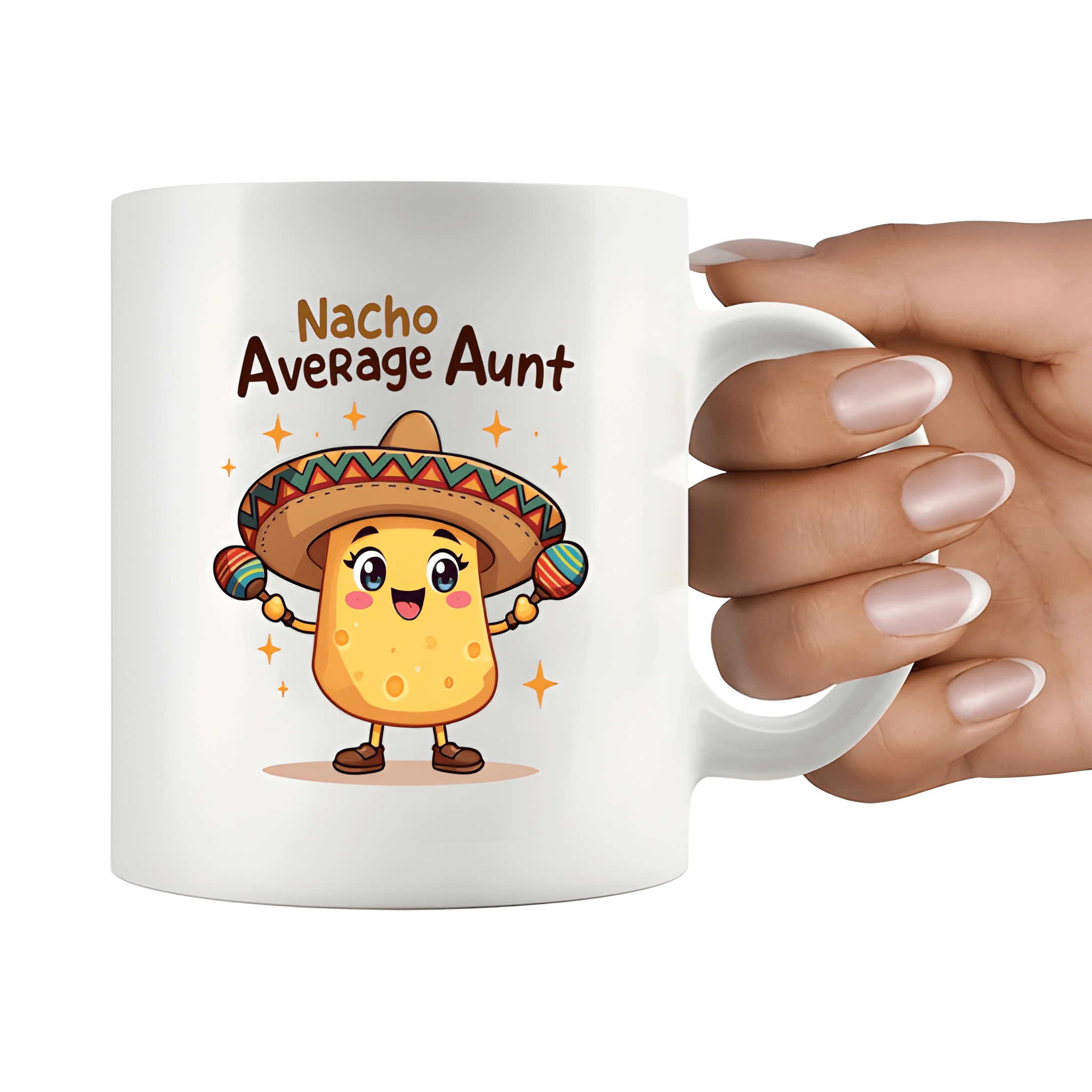 11 oz Ceramic Nacho Average Aunt Coffee Mug Funny Drinkware