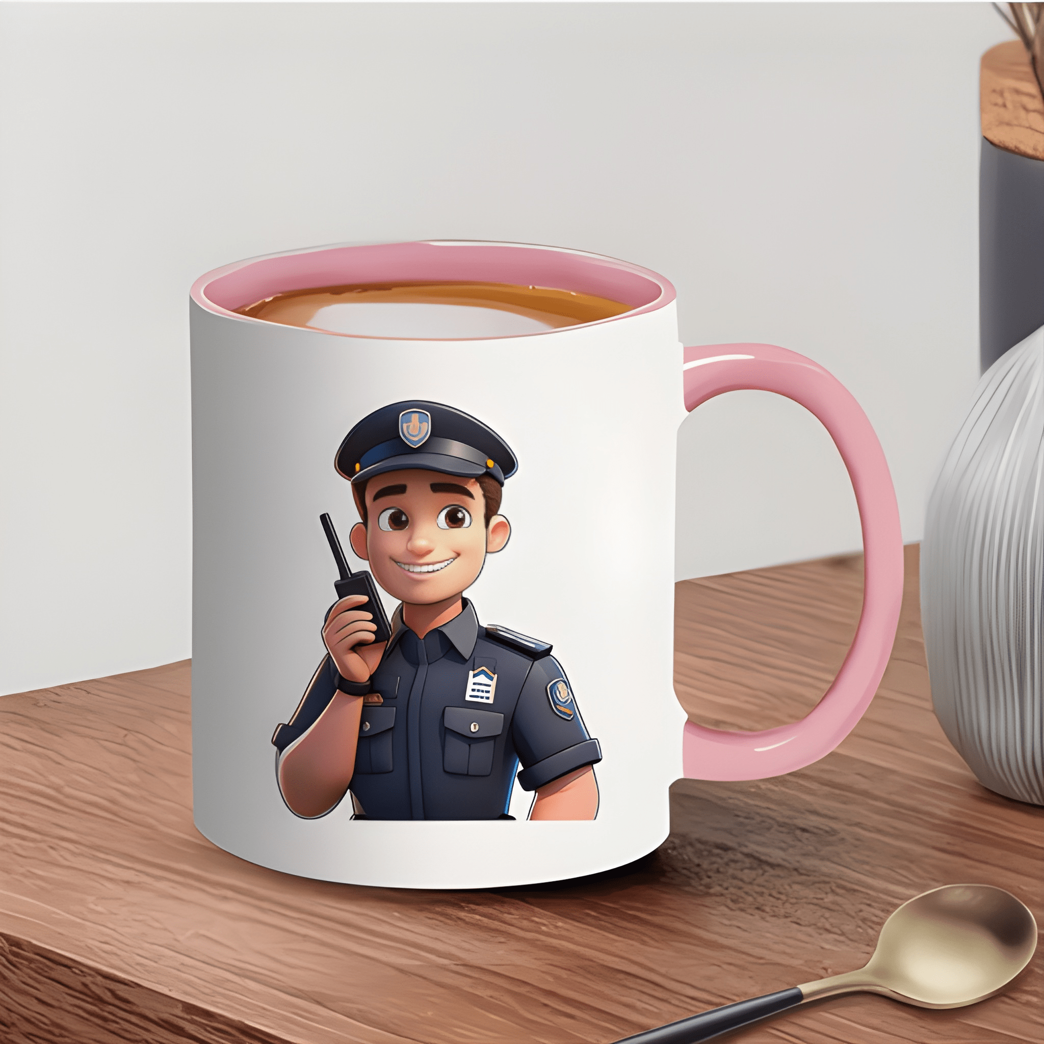 Classic Ceramic Police Officer Coffee Mug