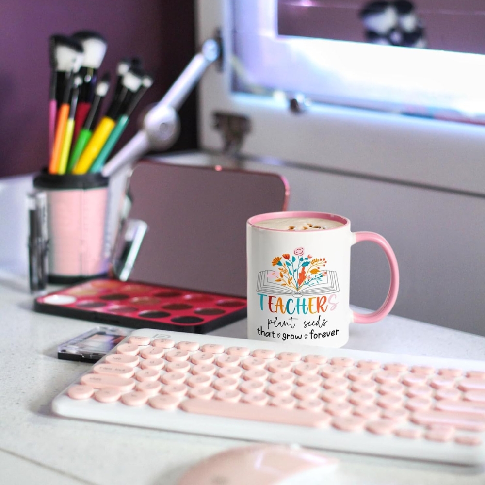 Teacher Appreciation Gifts, Teacher Plants Seeds That Grow Forever Coffee Mug