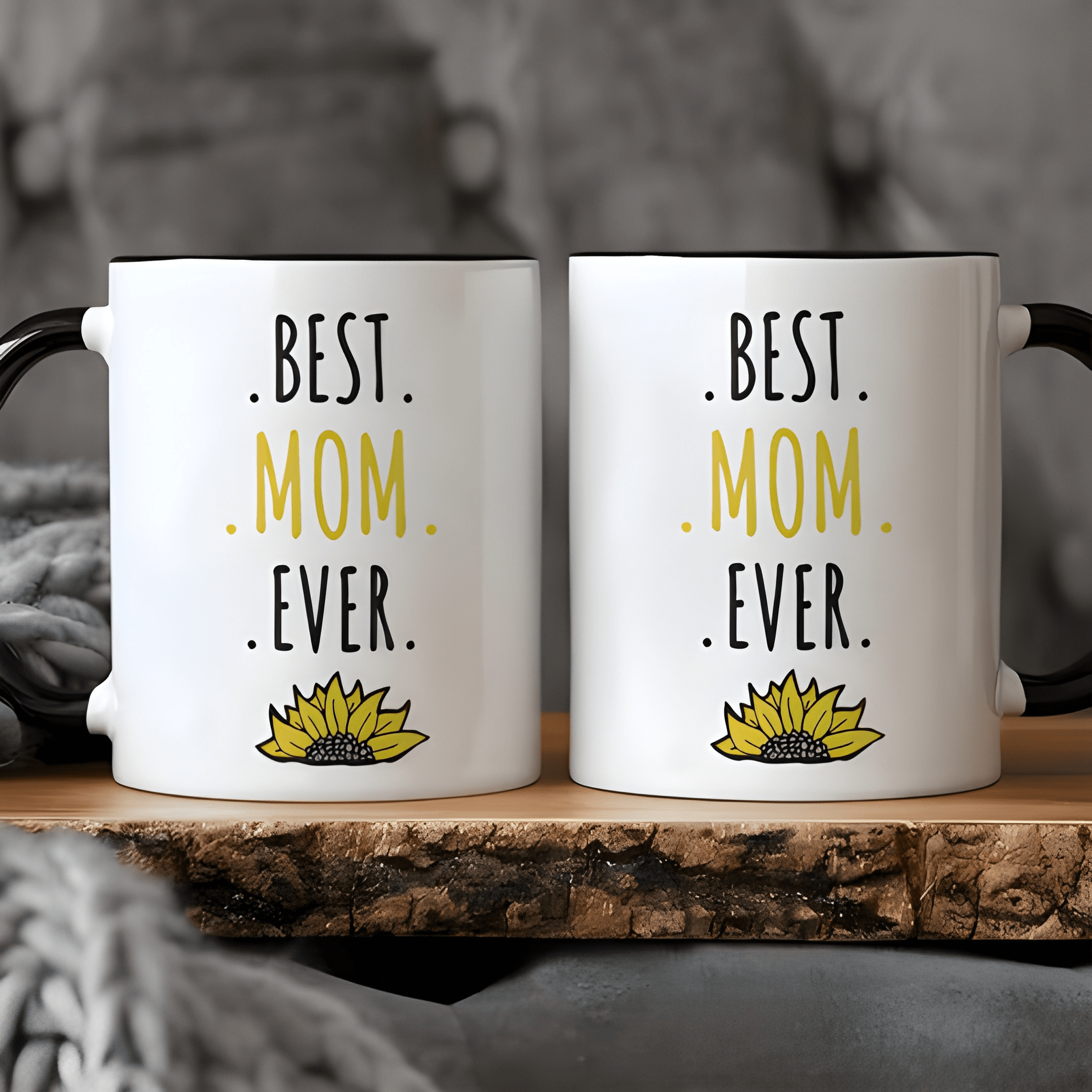 1 Piece 11Oz Ceramic Coffee Mug Best Mom Ever Sunflower Mothers Day Cup