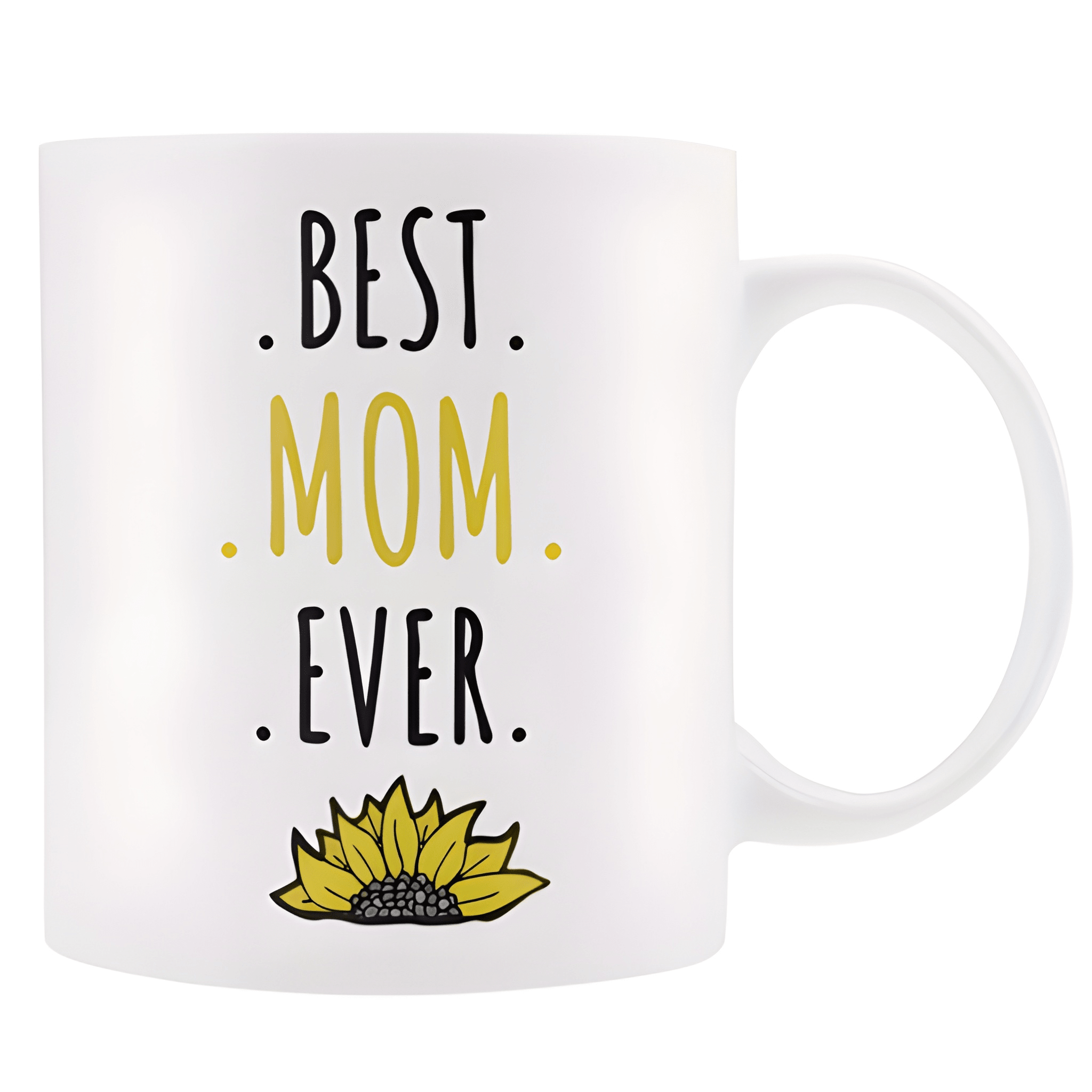 1 Piece 11Oz Ceramic Coffee Mug Best Mom Ever Sunflower Mothers Day Cup