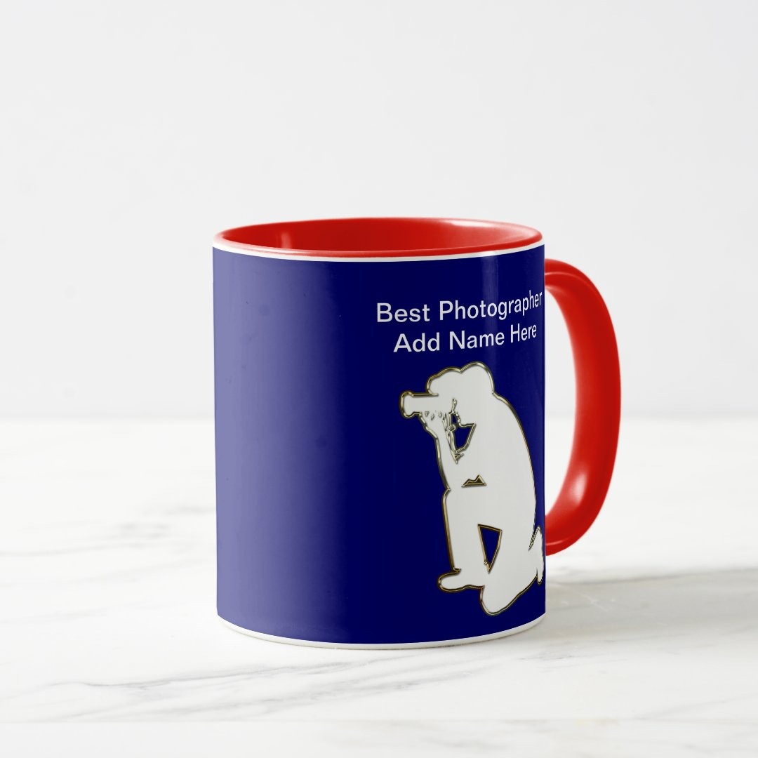 Photographer Appreciation Ceramic Mug With Personalized Name