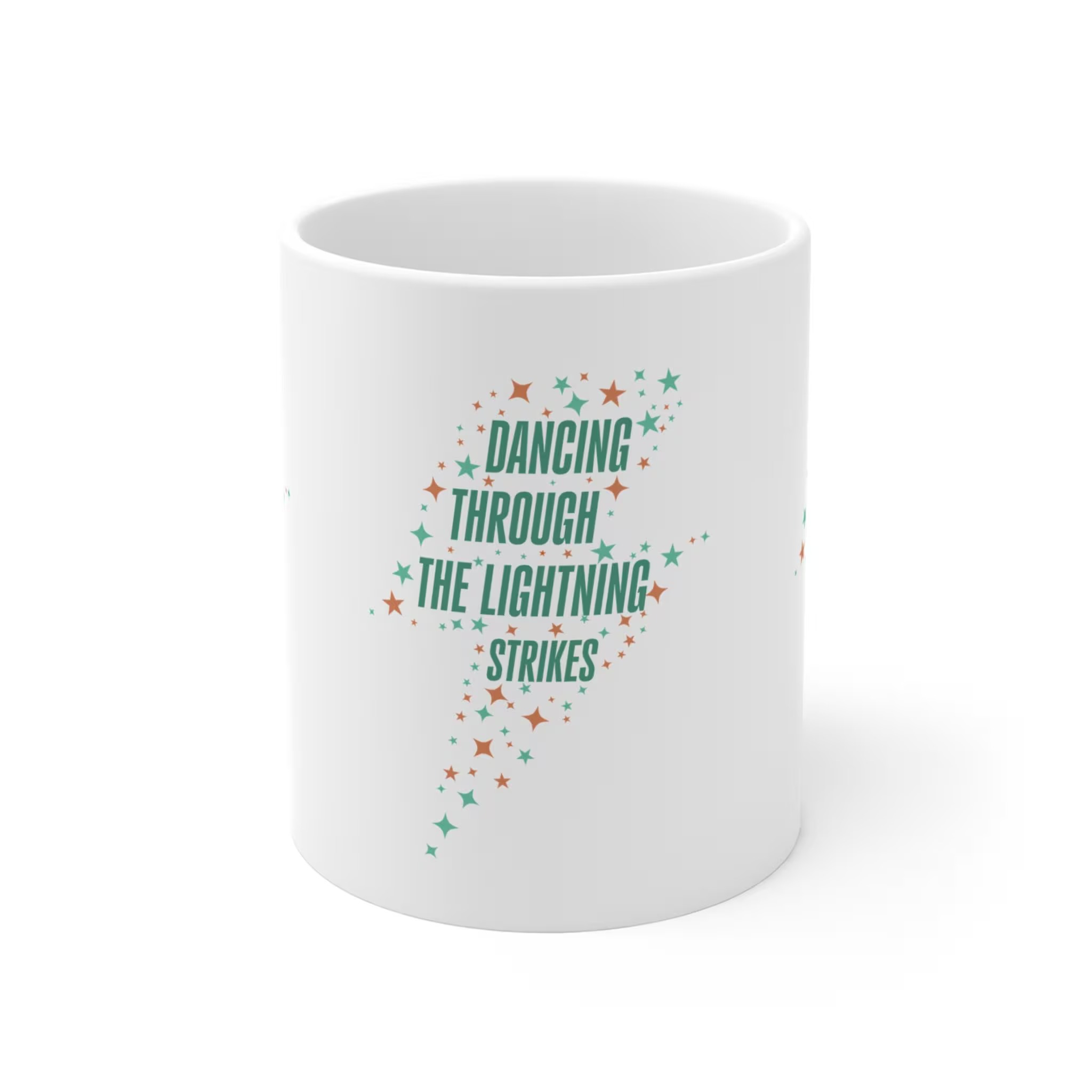 Dancing Through The Lightning Strikes Text Print 11oz Ceramic Coffee Mug For TS Fan