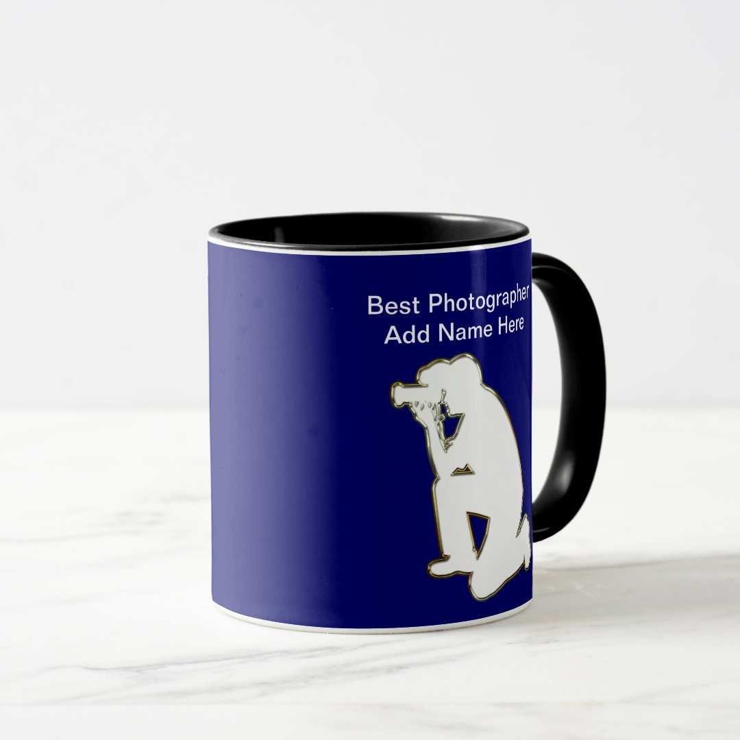 Photographer Appreciation Ceramic Mug With Personalized Name